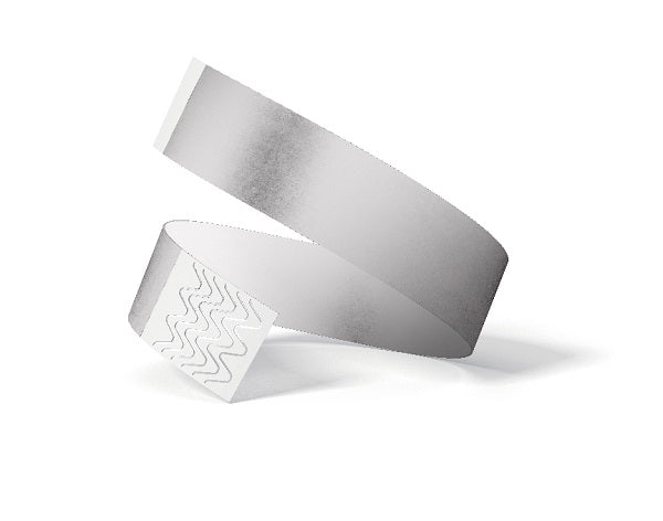 Silver Wristband Tyvek 248mm x 25mm - WBT25-SV