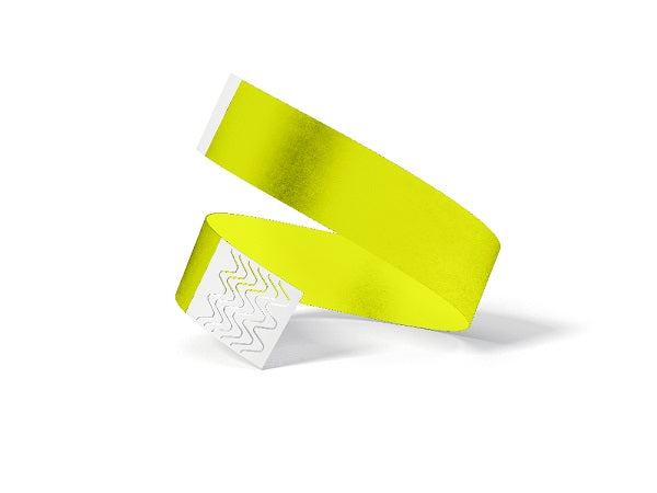 Neon Yellow Wristband Tyvek 248mm x 25mm - WBT25-NY