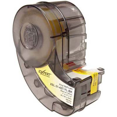 XSL-31-427-YL-BK - 25.40mm x 38.10mm Wire & Cable Markers - Self Laminating - Labelzone