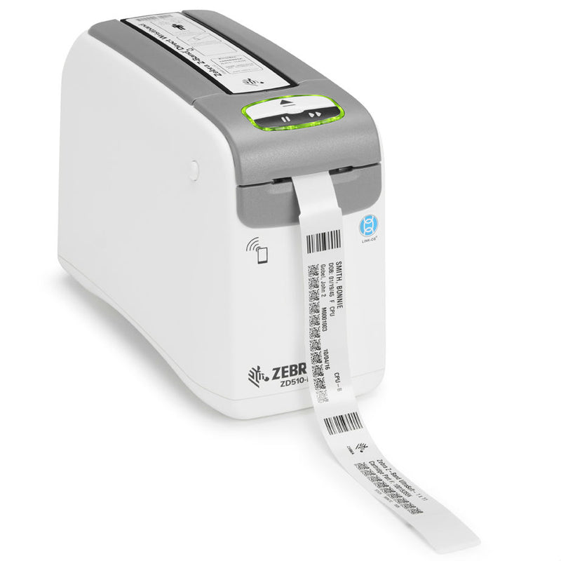 ZD51013-D0BE00FZ - Zebra DT Printer ZD510 Wristband, ZPL II, XML, 300 dpi, IS Cord, USB, Ethernet, BTLE