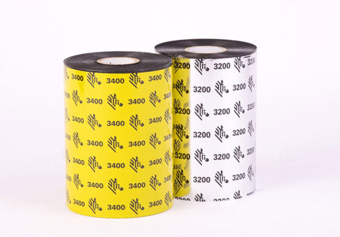 03400BK22045 - Zebra 3400 High Performance Wax-Resin 220mm x 450metres