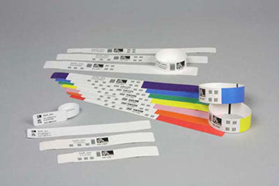 10006997K - Zebra Z-Band Direct White Wristbands