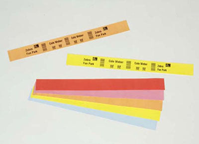 10012718-2 - Zebra Z-Band Splash Wristbands Yellow 25.4mm x 254mm