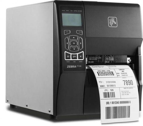 Zebra ZT230 TT Label Printer With Cutter, USB, Serial, Int 10-100 (203 dpi) - ZT23042-T2E200FZ
